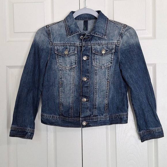 United Colors Of Benetton Other - BENETTON JEANS Kids Snap Front Denim Jacket Size (M 7/8)